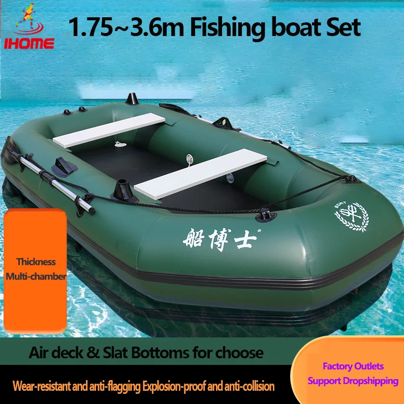 Fishing Kayak Sit On Top - 1.75 ~ 3.6m zielona ponton z