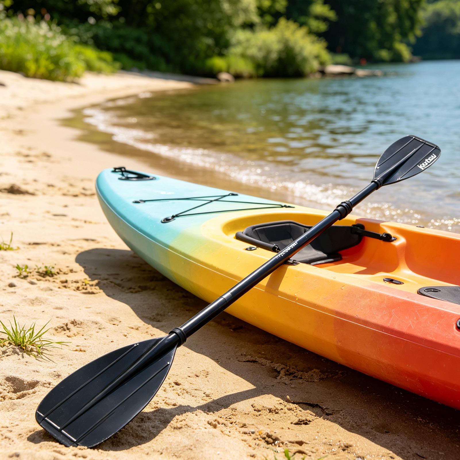 Fishing Kayak Paddle - Wiosło z włókna węglowego, 2-częściowe, lekkie,