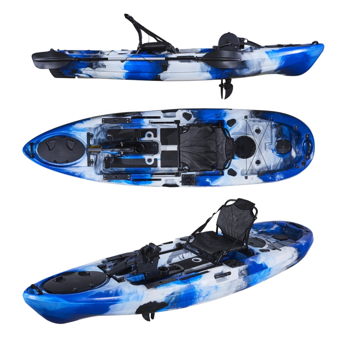 Fishing Kayak Pedal Drive - 10FT Klasyczny pedałowy kajak wędkarski Plastikowy