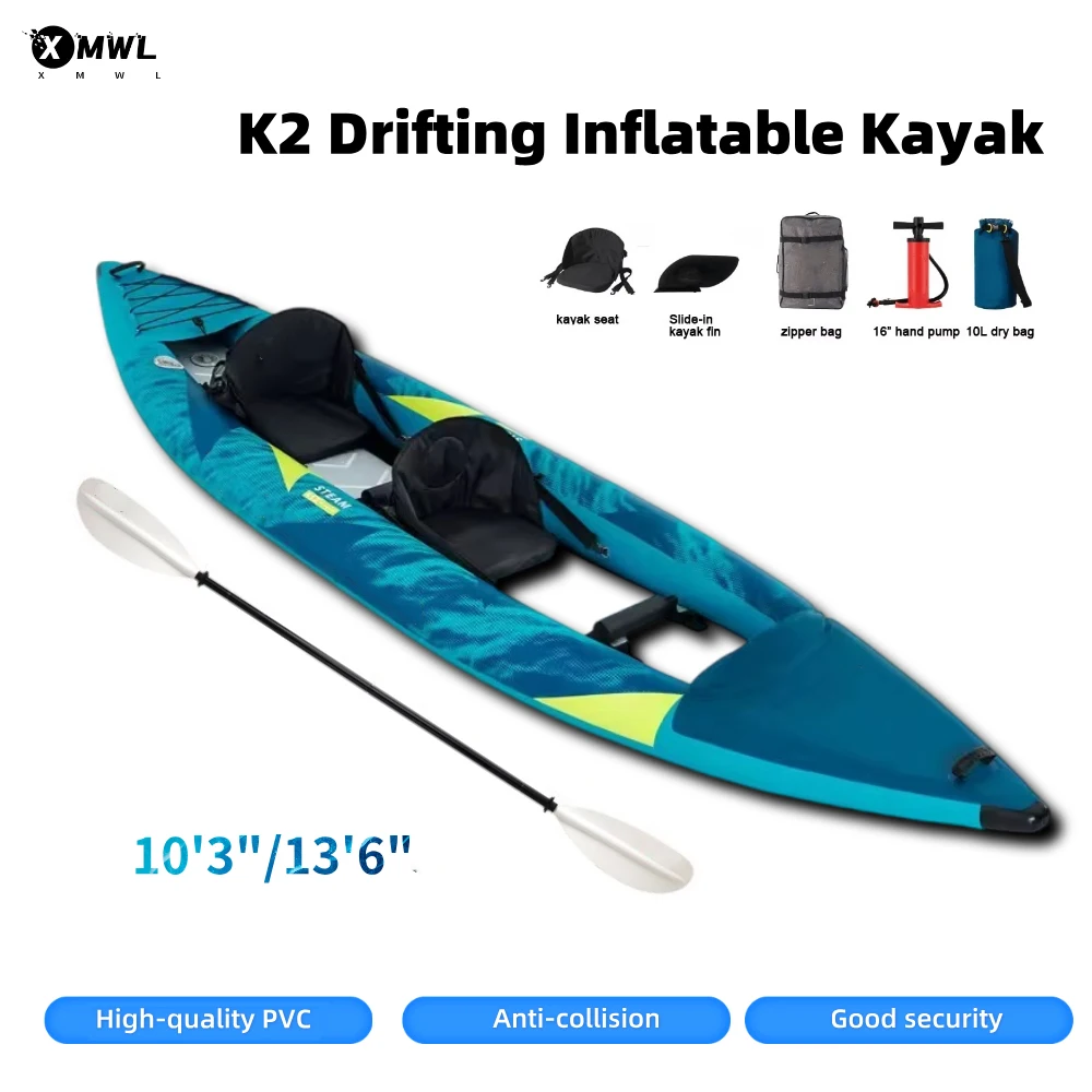 Fishing Kayak Seat - Kajak pontonowy, łódka dmuchana 1-2 osobowa