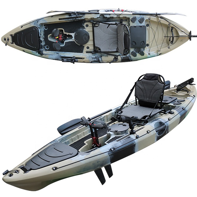 Fishing Kayak Pedal Drive - Nowo zaprojektowany plastikowy kajak wędkarski z