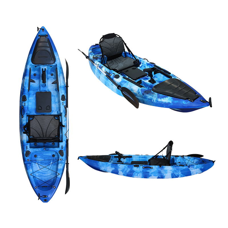 Fishing Kayak Pedal Drive - Jednomiejscowy kajak wędkarski z pedałem Plastikowy
