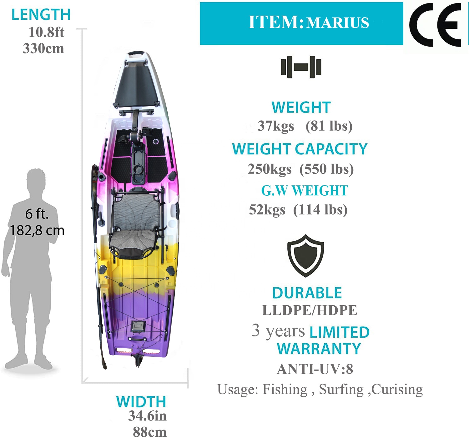 Kajak wędkarski Vicking 10.5FT – Fishing Kayak Pedal Drive recenzja i cena